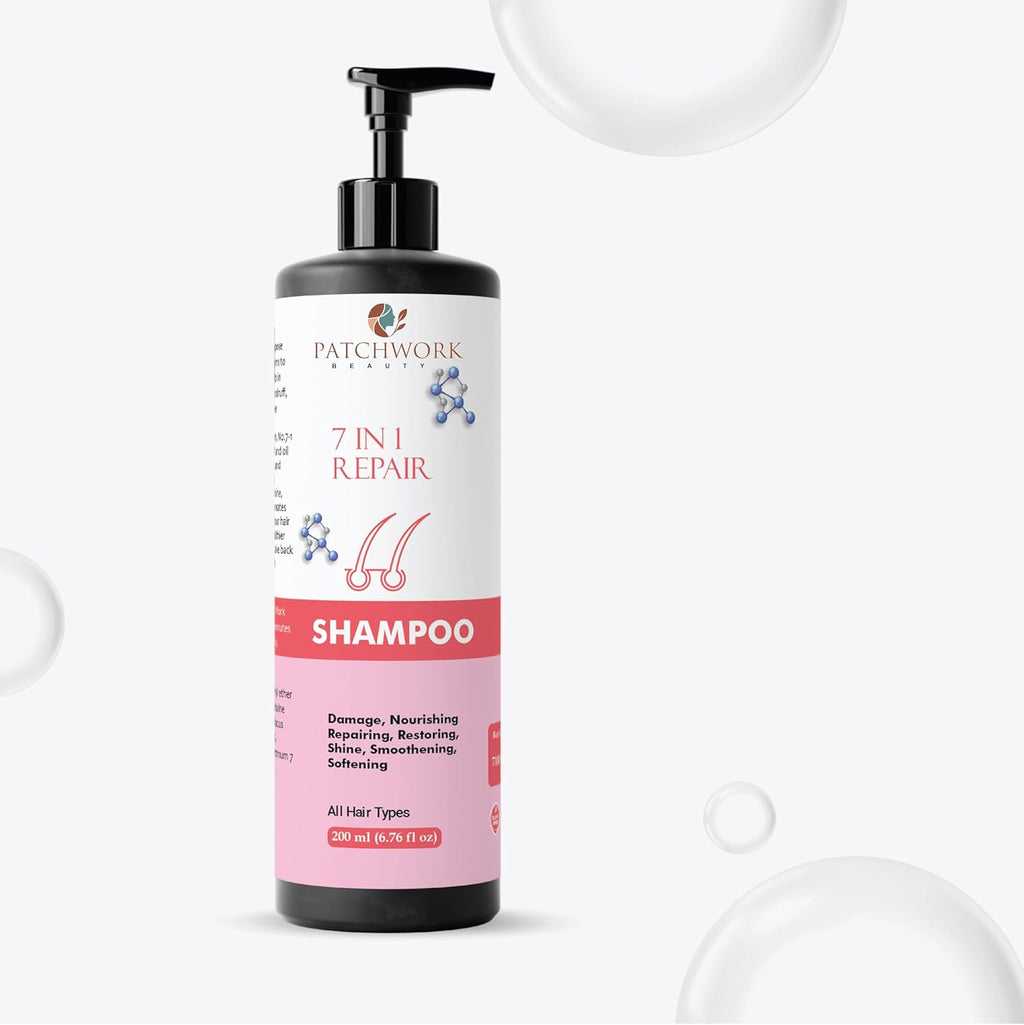 Patchwork Beauty 7 in 1 Repair Shampoo, All Hair Types, Nourishing, Restoring, Smoothening, 200ml