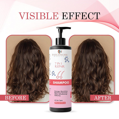 Patchwork Beauty 7 in 1 Repair Shampoo, All Hair Types, Nourishing, Restoring, Smoothening, 200ml
