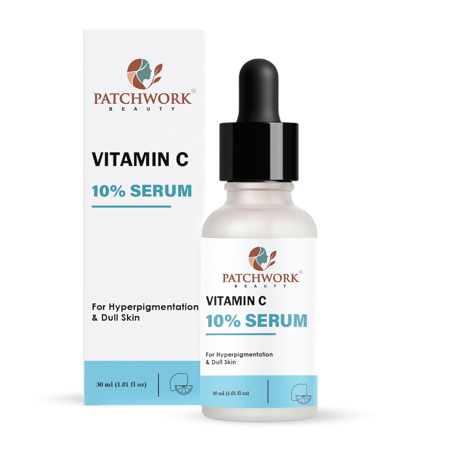 Patchwork Beauty Vitamin C 10% Serum for Hyperpigmentation and Dull Skin, 30 ml