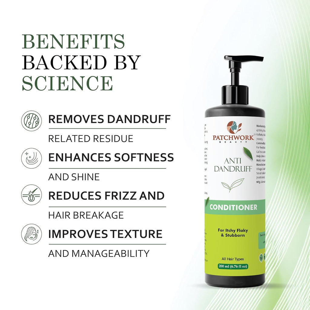 Patchwork Beauty Conditioner, Anti Hair Fall, Frizz-Free, Boosts Hair Growth, All Hair Types, 200 ml (Anti Dandruff Conditioner)