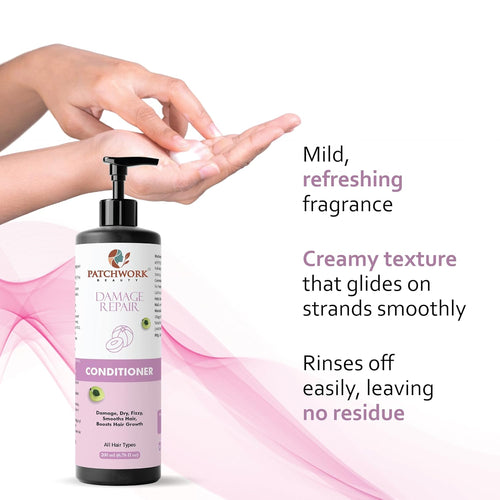 Patchwork Beauty Conditioner, Anti Hair Fall, Frizz-Free, Boosts Hair Growth, All Hair Types, 200 ml (Damage Repair Conditioner)
