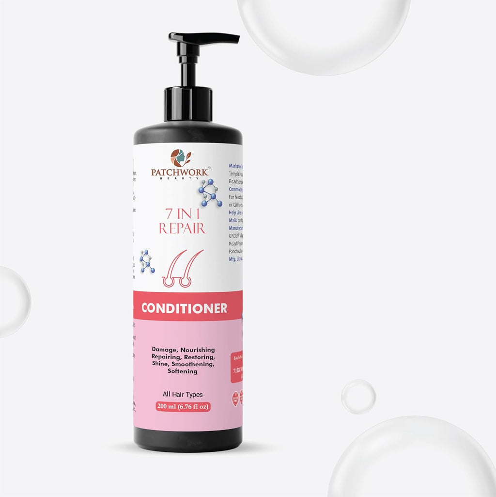 Patchwork Beauty Conditioner, Anti Hair Fall, Frizz-Free, Boosts Hair Growth, All Hair Types, 200 ml (7 in 1 Repair Conditioner)