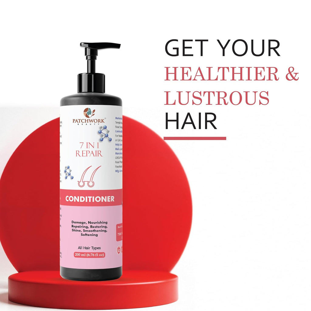 Patchwork Beauty Conditioner, Anti Hair Fall, Frizz-Free, Boosts Hair Growth, All Hair Types, 200 ml (7 in 1 Repair Conditioner)