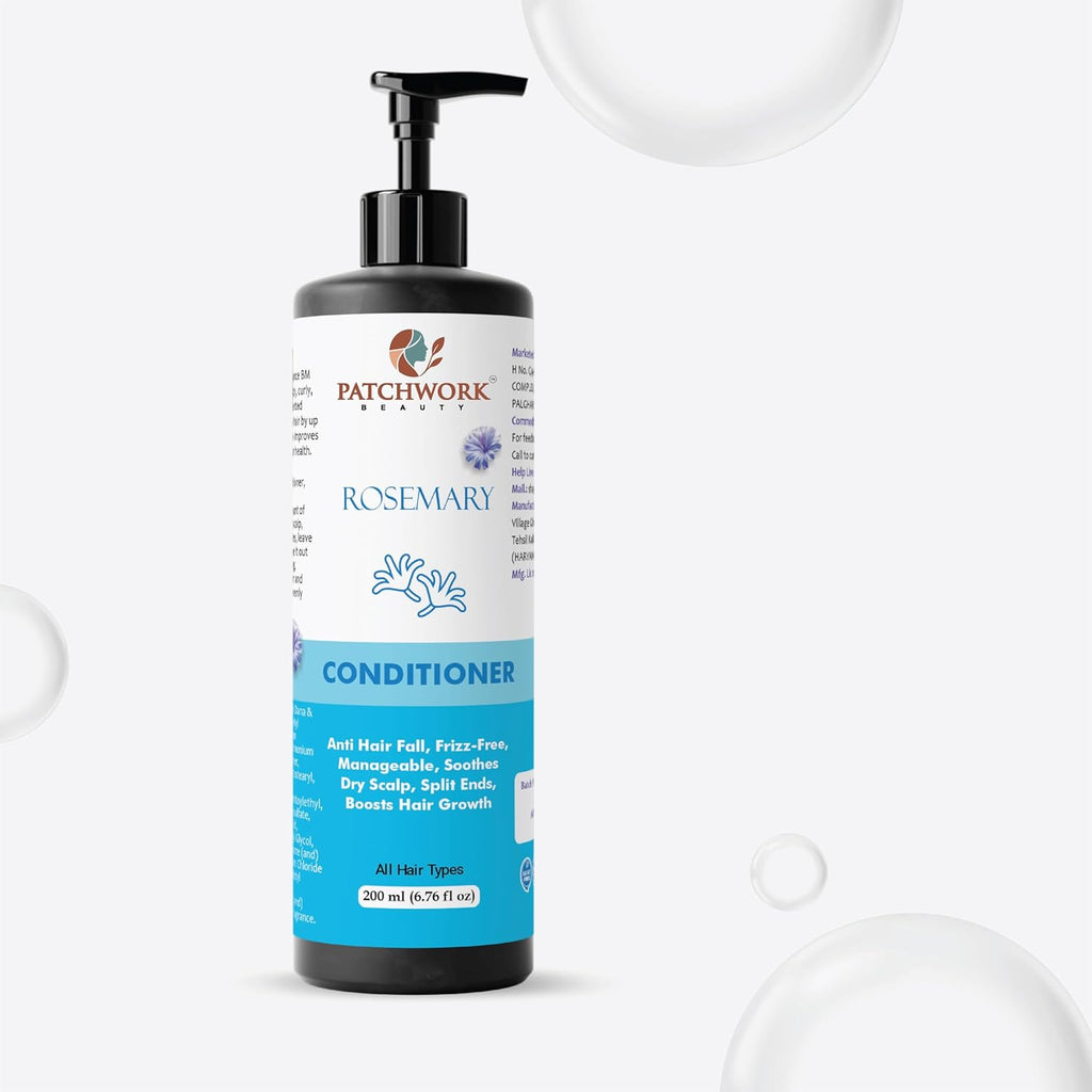 Patchwork Beauty Conditioner, Anti Hair Fall, Frizz-Free, Boosts Hair Growth, All Hair Types, 200 ml (Rosemary Conditioner)