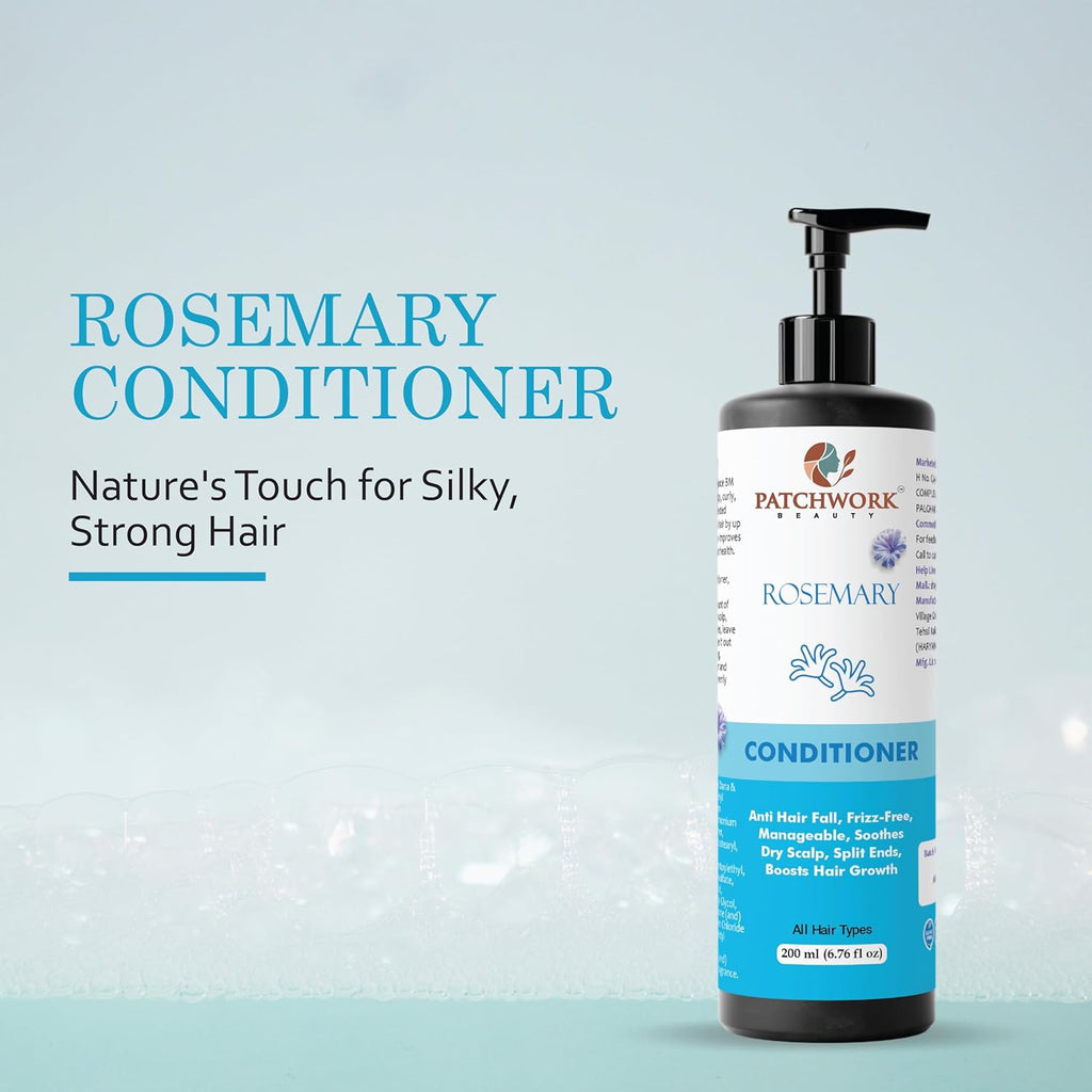 Patchwork Beauty Conditioner, Anti Hair Fall, Frizz-Free, Boosts Hair Growth, All Hair Types, 200 ml (Rosemary Conditioner)
