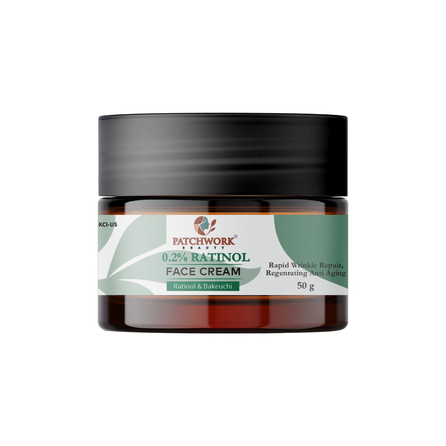 Patchwork Beauty Retinol 0.2% Face Cream with Bakuchiol for Smooth and Youthful Skin Anti Aging Hydrating Night Care for Fine Lines Wrinkles and Even Texture 50g