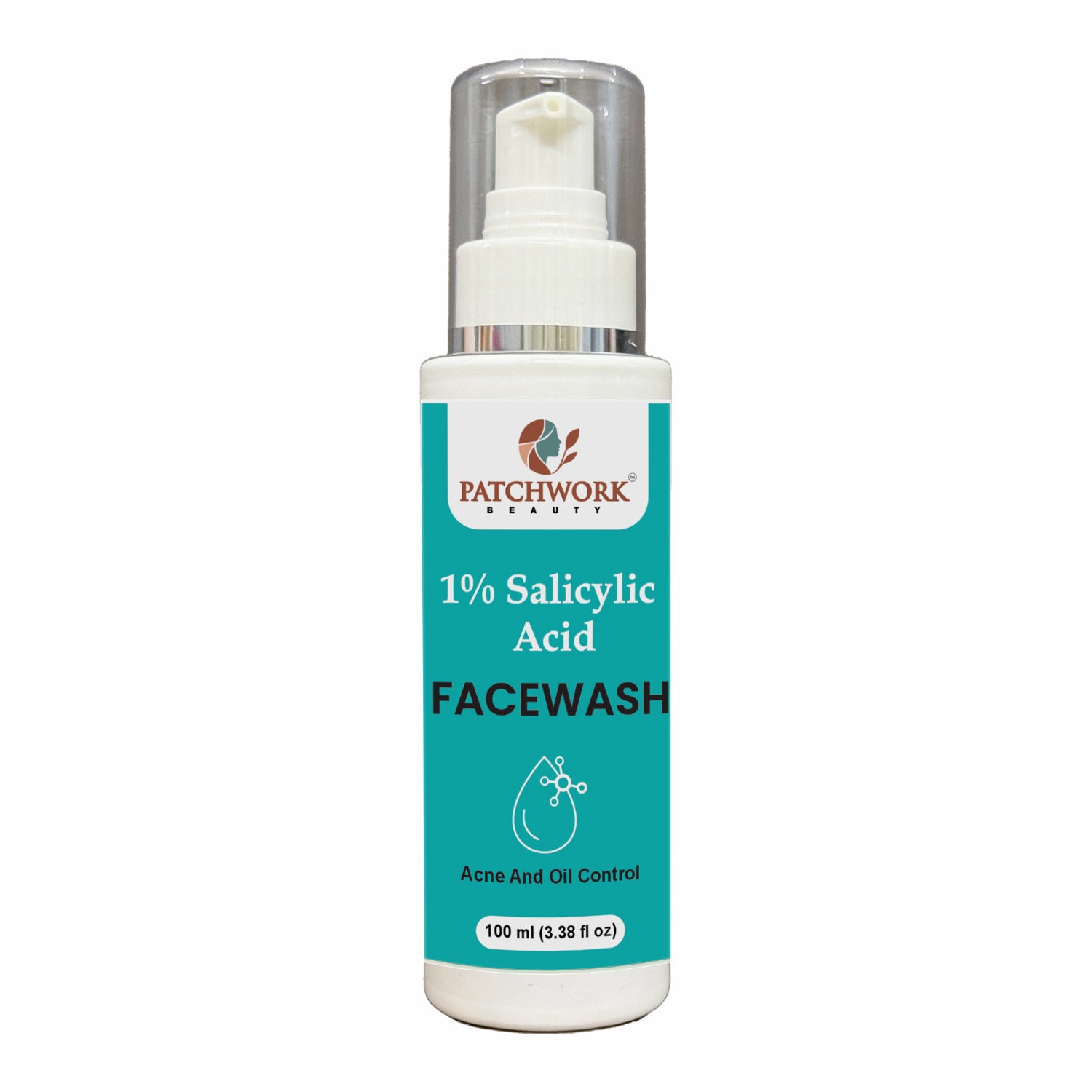 Patchwork Beauty Salicylic Acid 1% Face Wash for Acne and Oil Control Deep Cleansing Gentle Exfoliating Daily Skin Care for Clear Fresh and Balanced Skin 150ml