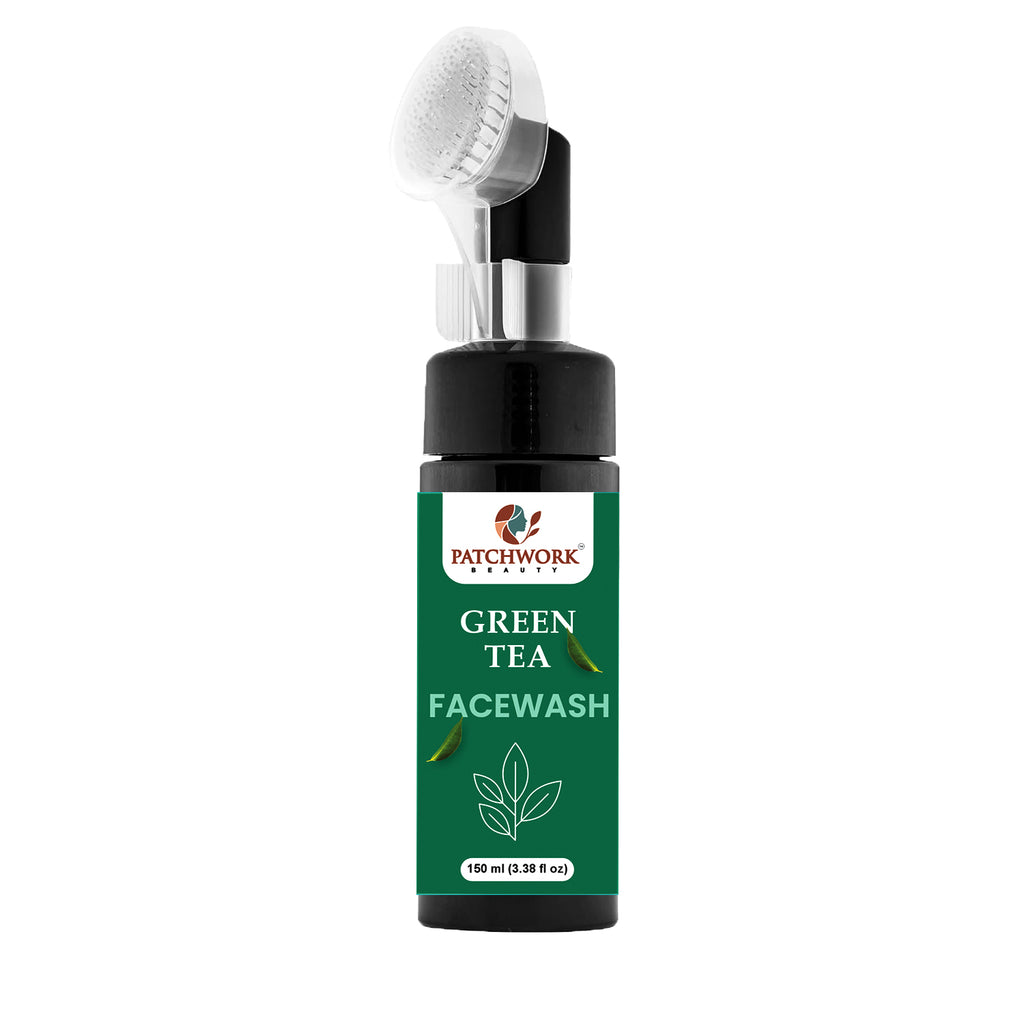 Patchwork Beauty Green Tea Face Wash for Refreshing Cleansing and Oil Balance Gentle Hydrating Daily Skin Care for Fresh Clear and Smooth Skin Suitable for All Skin Types 150ml